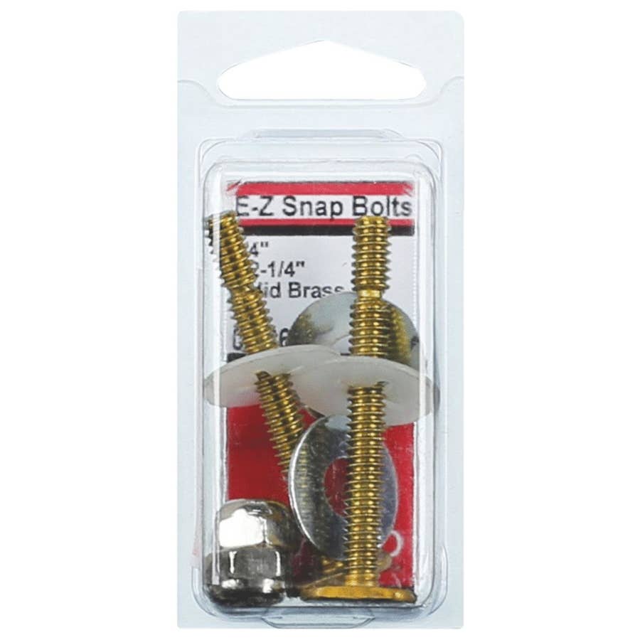 Lasco EZ Snap Off Toilet Bolt Set Brass
