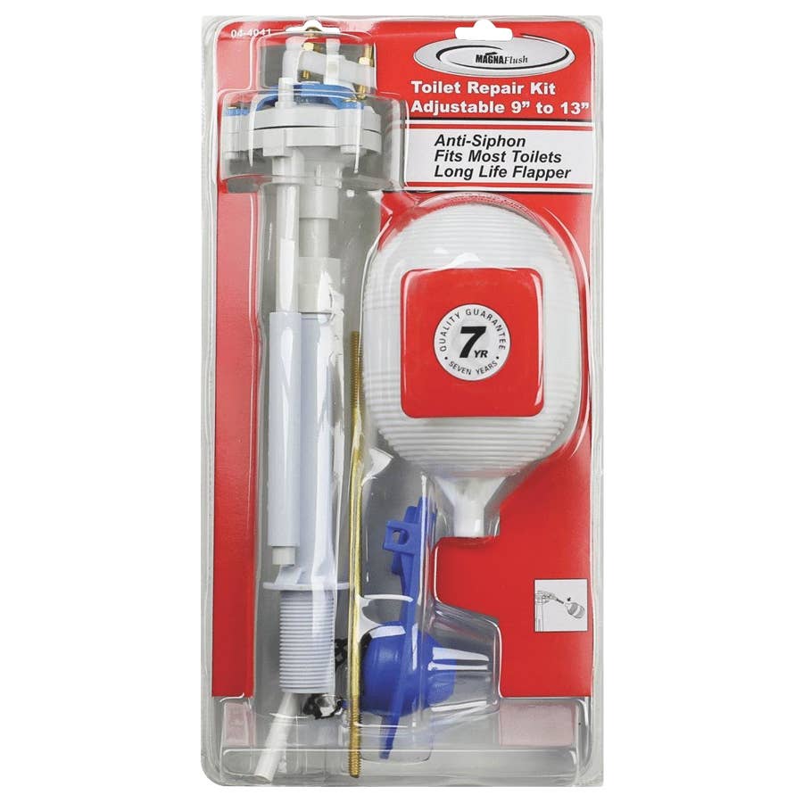 Lasco Toilet Kit with Adjustable Plastic Ballcock & Flapper