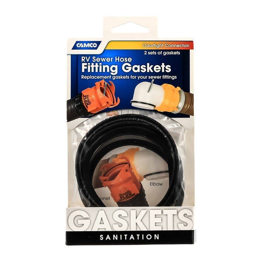 Camco RV Sewer Hose Fitting Gaskets and 4in1 Adapter