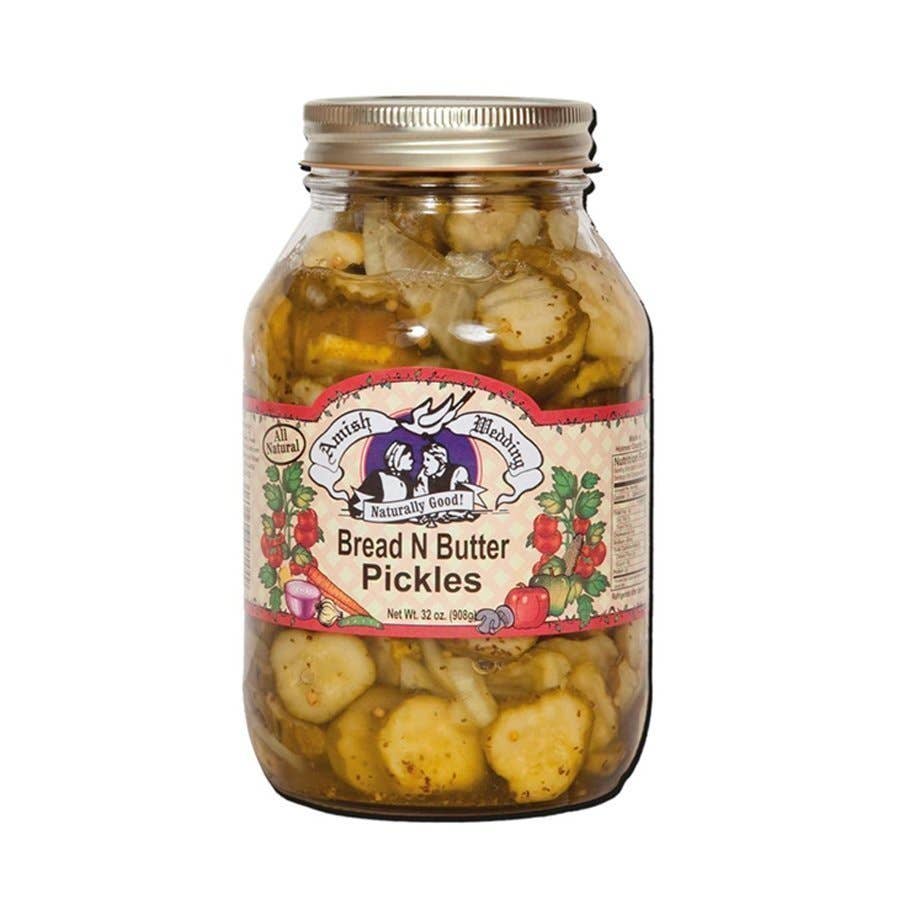 Troyer Amish Wedding Bread and Butter Pickles 32 Oz.