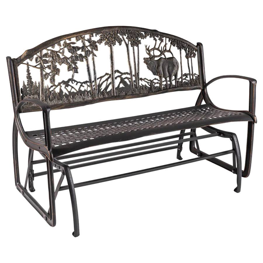 Painted Sky Designs Cast Iron Glider Bench