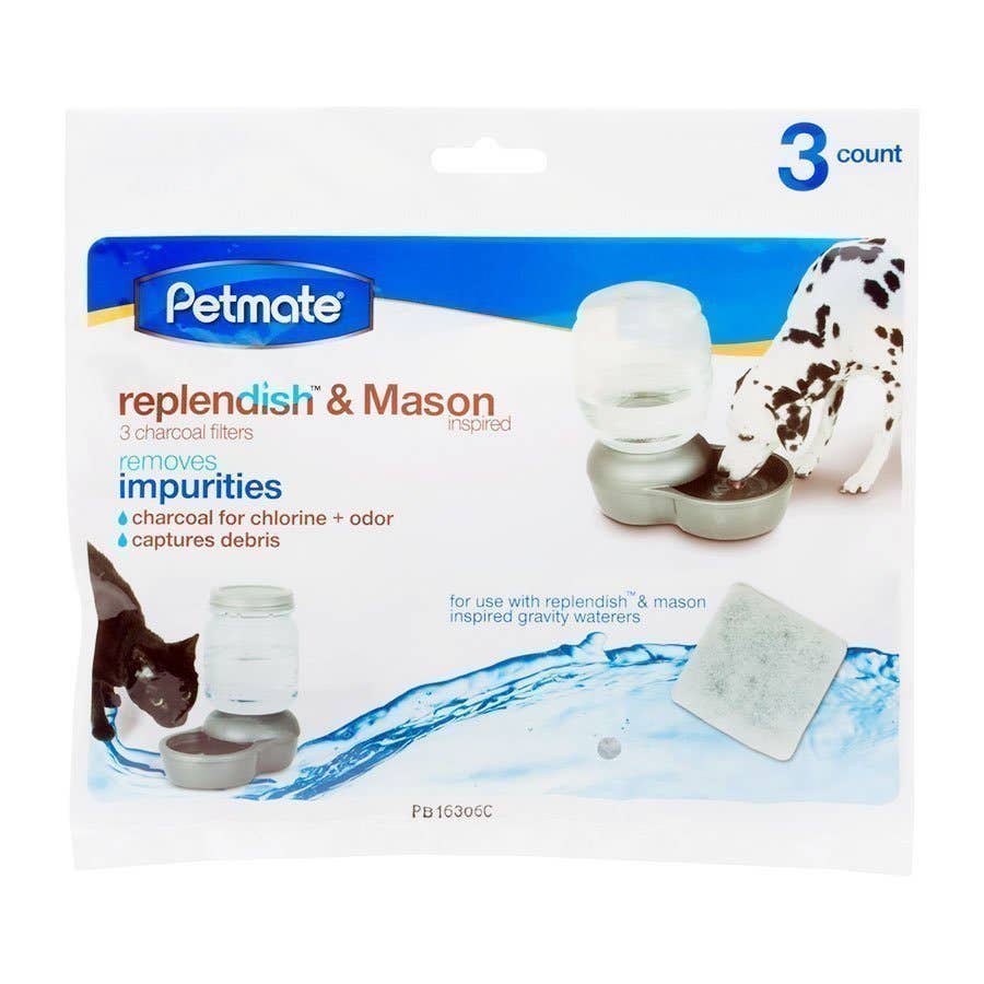 Petmate Replendish Charcoal Replacement Filters (3 Pack)