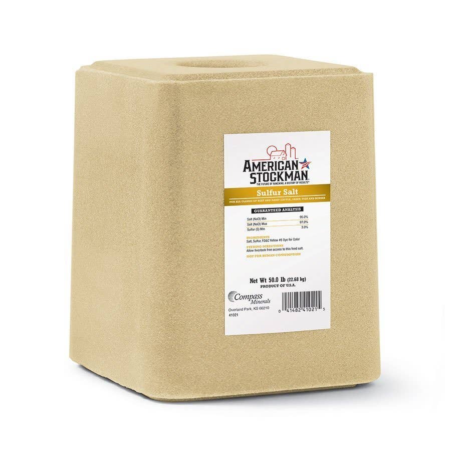 American Stockman Sulfur Salt Block 50 Lb. Block