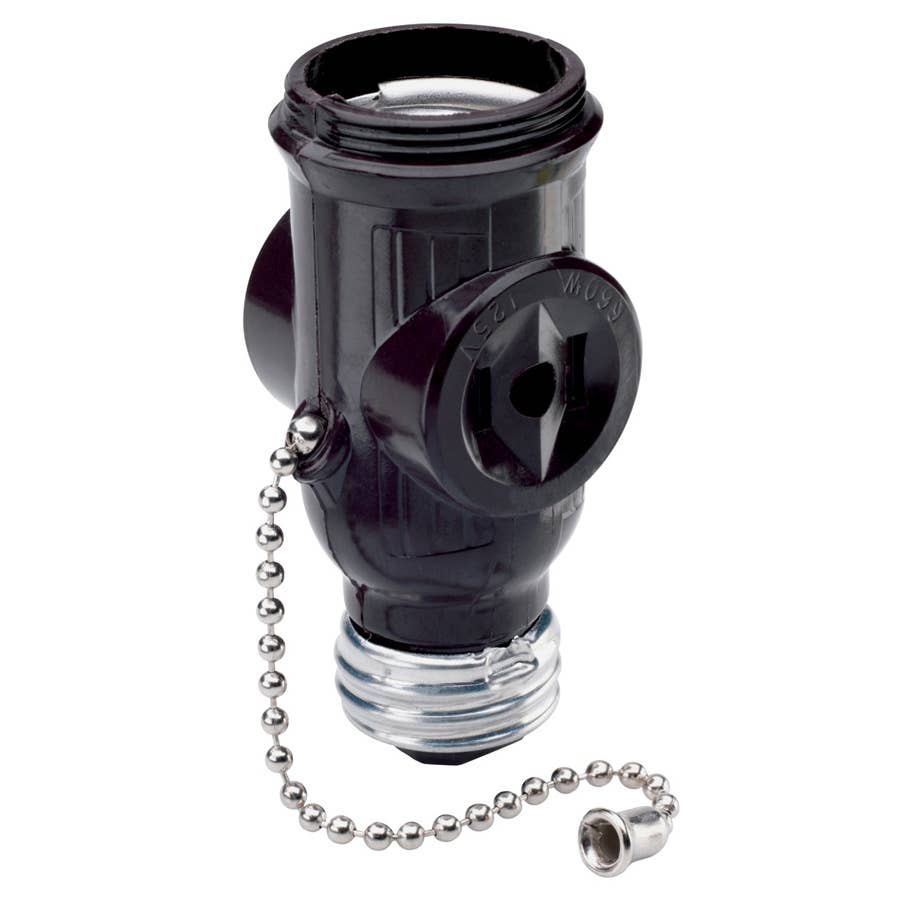 Leviton 15 Amp, 660 Watt Outlet To Lampholder Adapter, 61-W, White - View #4