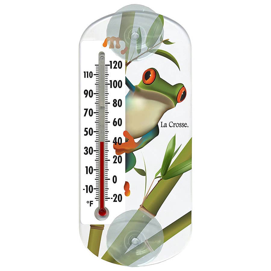 La Crosse Technology Window Thermometer with Frog Design