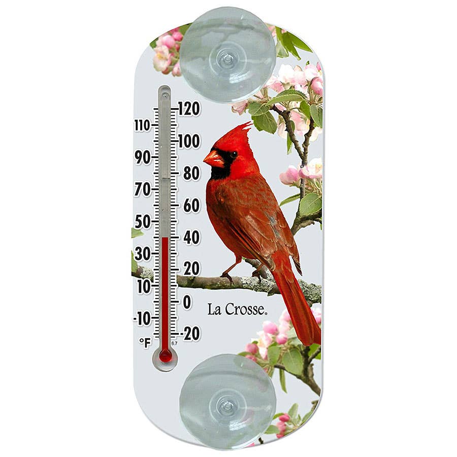 La Crosse Technology Window Thermometer with Cardinal Design