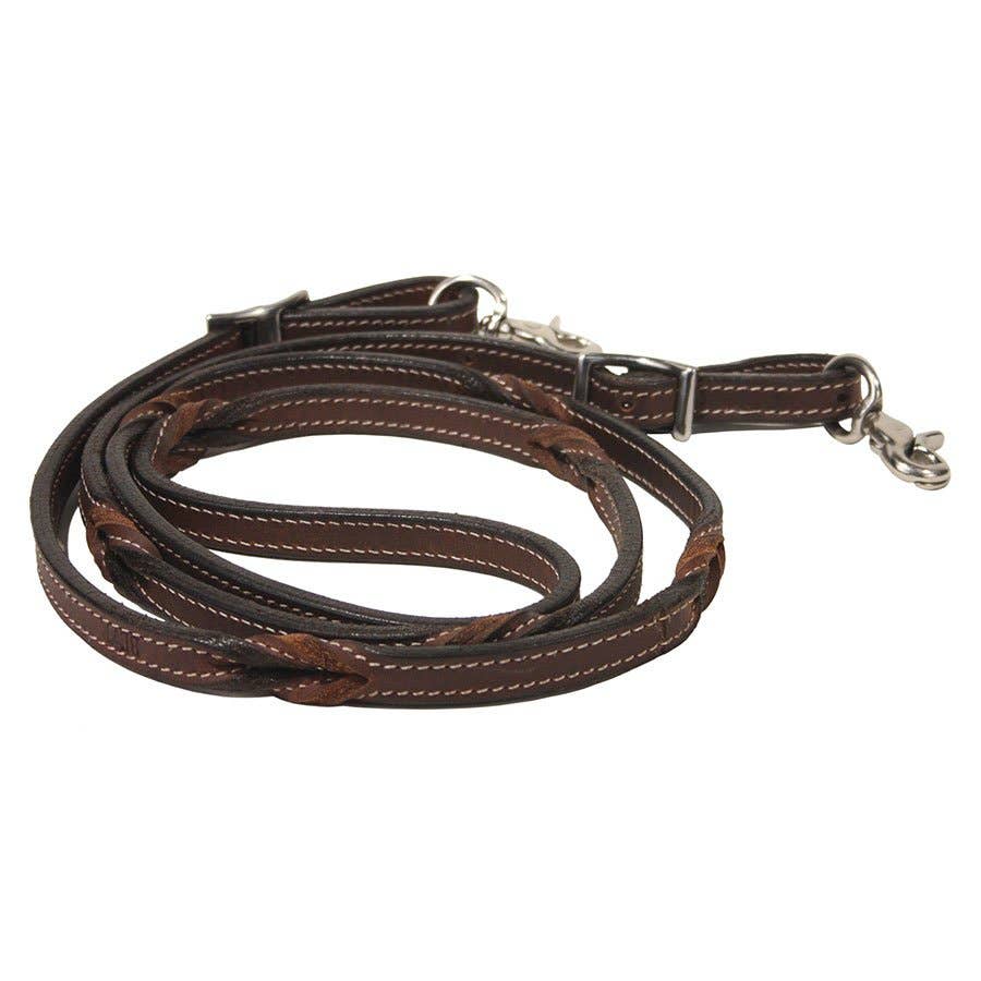 Buffalo Leather of the Rockies Roping Reins with Blood Knots