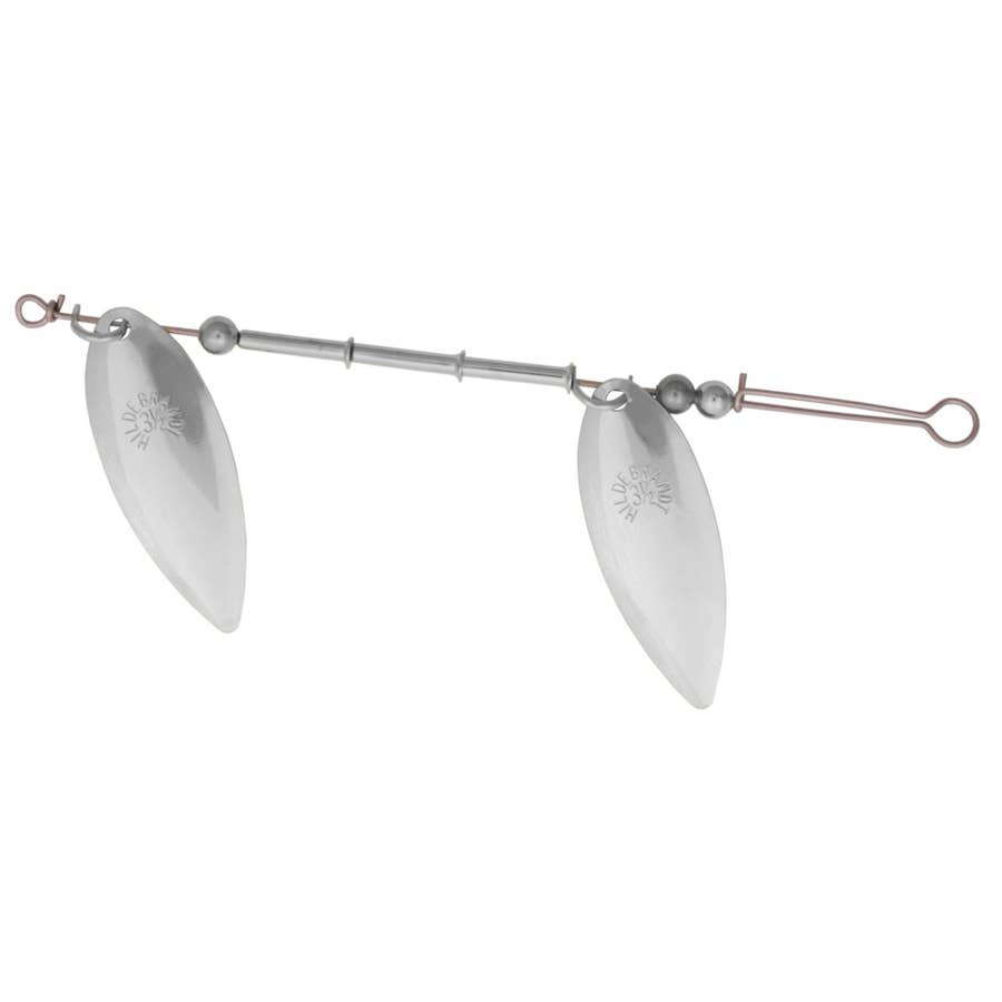 Leurres De Pêche Hildebrandt Slim Eli - Lot De 2, Double Lame Nickel, 3,5 Pouces, Pour Brochets, Sandres...