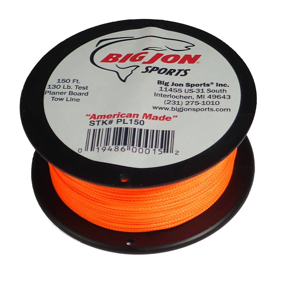 Big Jon Sports Planer Board Tow Line Orange 150'