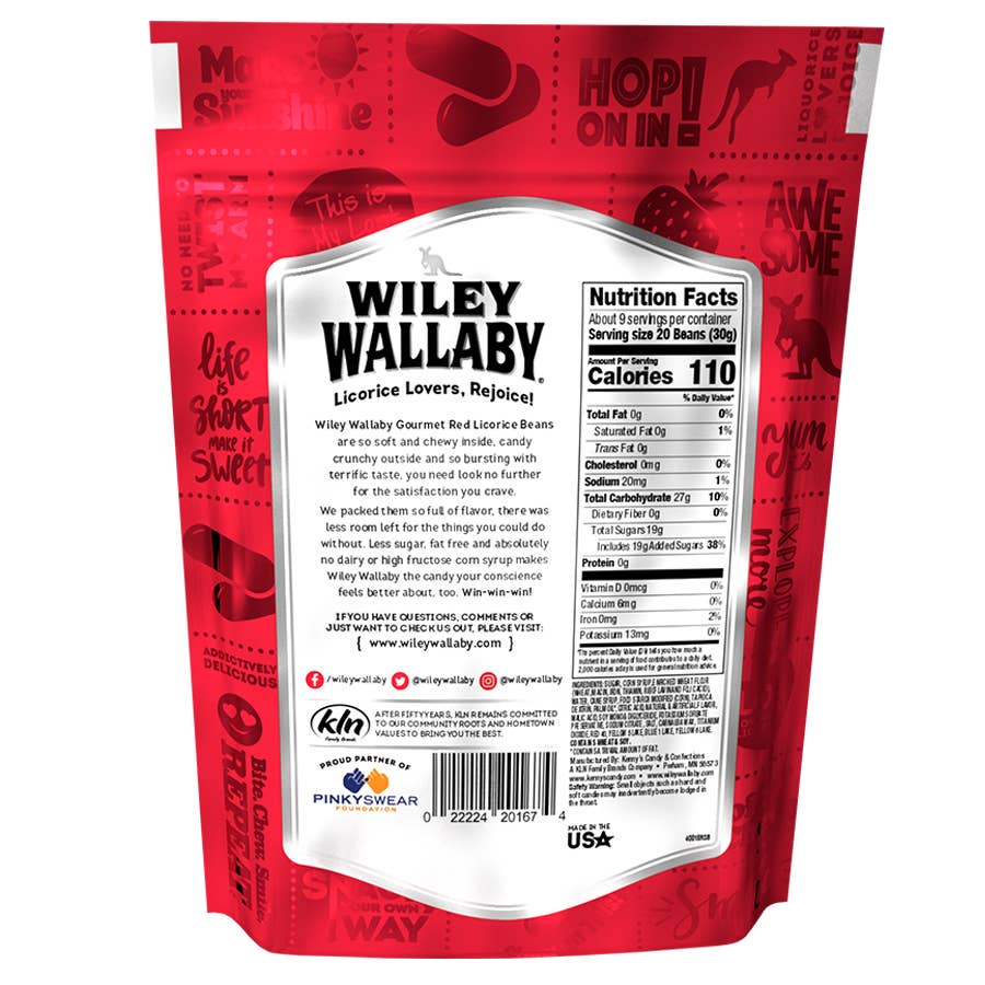 Wiley Wallaby Licorice Outback Beans Red