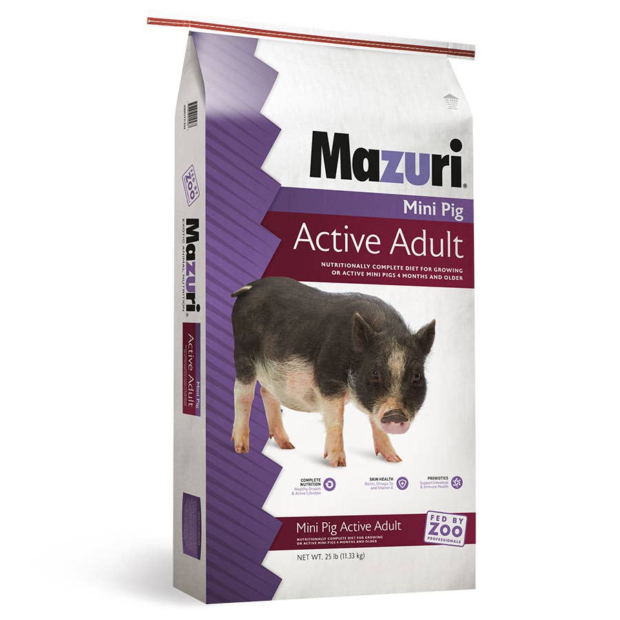 Mazuri Mini Pig Active Adult Feed 25 Lb.