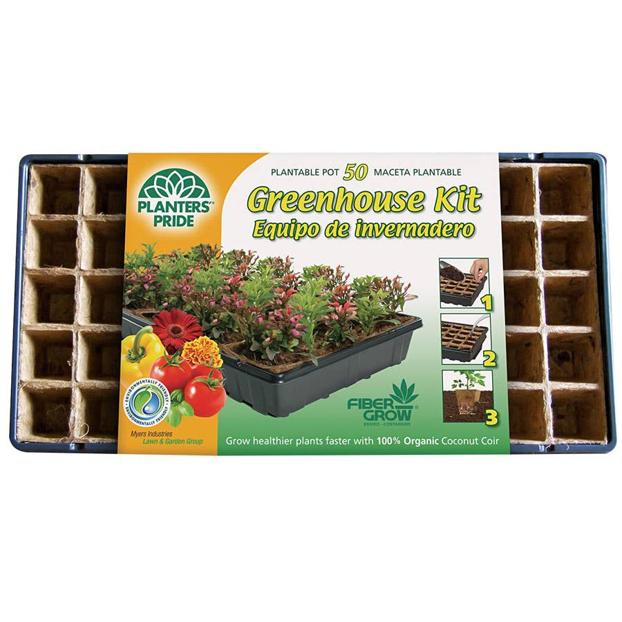 Planters Pride Fiber Grow Greenhouse Starter Kit 50 pot