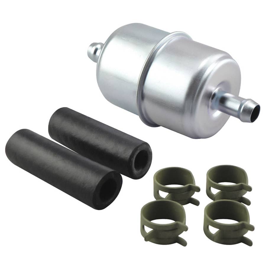 Hastings Filters GF4 InLine Fuel Filter with Clamps and Hoses