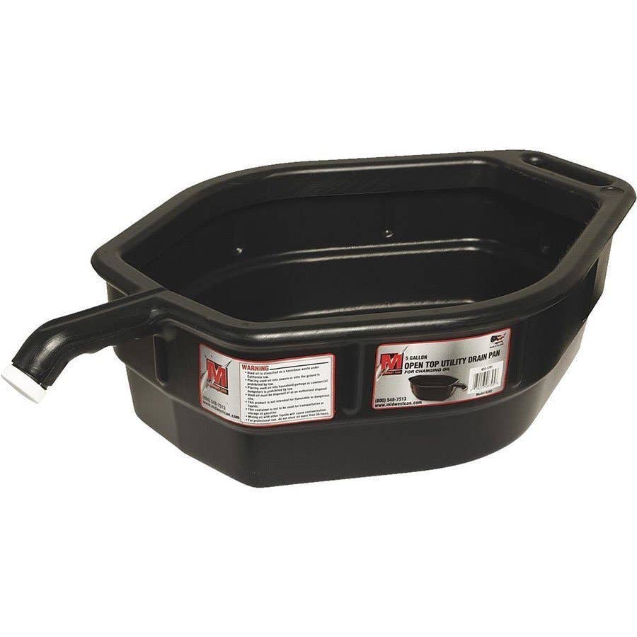 Midwest Can 5 Gallon Open Top Oil Drain Pan