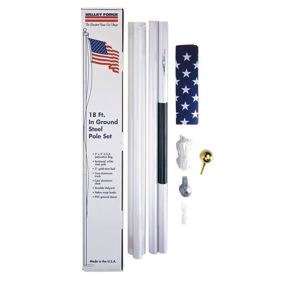 Valley 18Foot Steel Flag Pole Kit